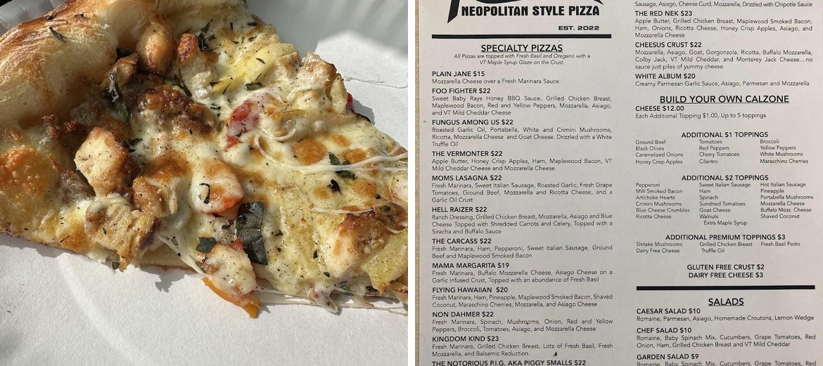 Roberto's Neopolitan Pizza Menu